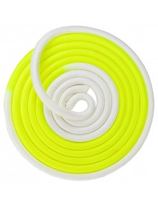 Скакалка гимнастическая утяжеленная INDIGO 3м бело-желтая