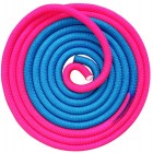 Скакалка гимнастическая утяжеленная INDIGO 3м голубо-розовая