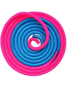 Скакалка гимнастическая утяжеленная INDIGO 3м голубо-розовая