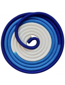 Скакалка гимнастическая утяжеленная INDIGO 3м бело-синяя