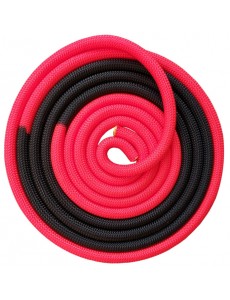 Скакалка гимнастическая утяжеленная INDIGO 3м красно-черная