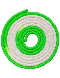 Скакалка гимнастическая утяжеленная INDIGO 3м бело-салатовая