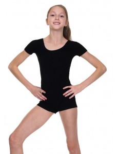 Комбинезон с короткими рукавами для гимнастики и танцев (хлопок)