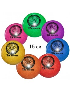 Мяч гимнастический TA Sport цвет металлик 15 см